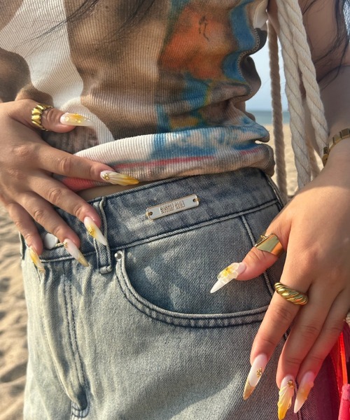 INTER FACTORY（インターファクトリー）の「AINA - デニムミニスカート　made in INTER FACTORY（スカート・レディース・グリーン/ブルー・SMALL/MEDIUM）」の18枚目の写真