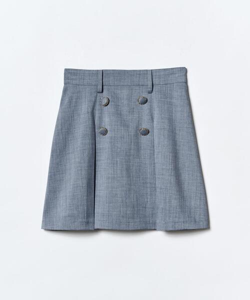 REDYAZEL（レディアゼル）の「【セットアップ可能】ボタン付きボックスプリーツスカート（スカート・レディース・サックスブルー/アイボリー/ミント・FREE）」の22枚目の写真