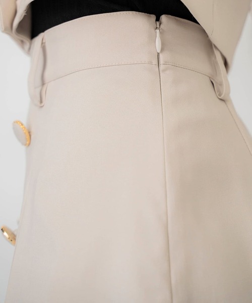 REDYAZEL（レディアゼル）の「【セットアップ可能】ボタン付きボックスプリーツスカート（スカート・レディース・サックスブルー/アイボリー/ミント・FREE）」の16枚目の写真