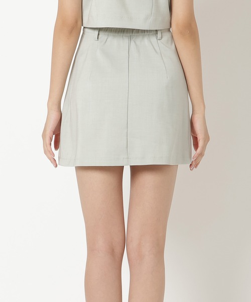 REDYAZEL（レディアゼル）の「【セットアップ可能】ボタン付きボックスプリーツスカート（スカート・レディース・サックスブルー/アイボリー/ミント・FREE）」の12枚目の写真