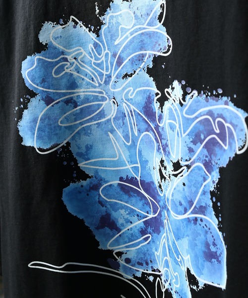 ZIP FIVE(ジップファイブ)の「【CONTRIBE】花柄プリント フラワーグラフィック オーバーサイズ Tシャツ(Tシャツ/カットソー・メンズ・ホワイト系/ホワイト系1/ブラック/ホワイト/ブラック系1/ブラック系・MEDIUM/LARGE)」の13枚目の写真