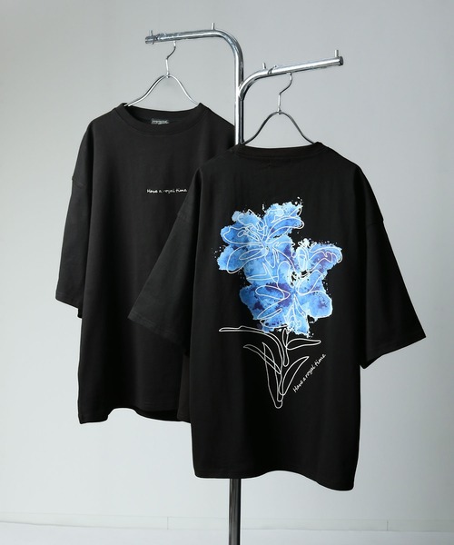 CONTRIBE】花柄プリント フラワーグラフィック オーバーサイズ Tシャツ