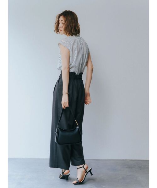 YECCA VECCA（イェッカヴェッカ）の「ギャザーブラウス（シャツ/ブラウス・レディース・オフホワイト/サックスブルー/ネイビー/ストライプ・FREE）」の19枚目の写真