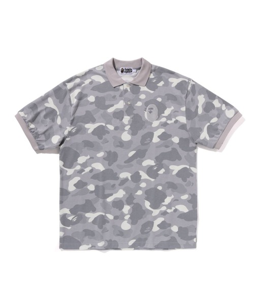 A BATHING APE グレー迷彩 ポロシャツ A BATHING APE（アベイシングエイプ）の「CITY CAMOARGE APE HEAD POLO