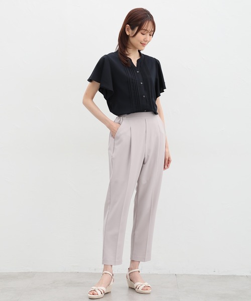 Honeys（ハニーズ）の「ピンタックブラウス（シャツ/ブラウス・レディース・ネイビー/ダークブラウン/ライトグレー/ボルドー/ホワイト・3L/LL/L/M/S）」の8枚目の写真