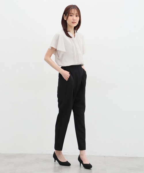 Honeys（ハニーズ）の「ピンタックブラウス（シャツ/ブラウス・レディース・ネイビー/ダークブラウン/ライトグレー/ボルドー/ホワイト・3L/LL/L/M/S）」の13枚目の写真