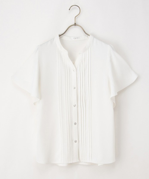 Honeys（ハニーズ）の「ピンタックブラウス（シャツ/ブラウス・レディース・ネイビー/ダークブラウン/ライトグレー/ボルドー/ホワイト・3L/LL/L/M/S）」の18枚目の写真