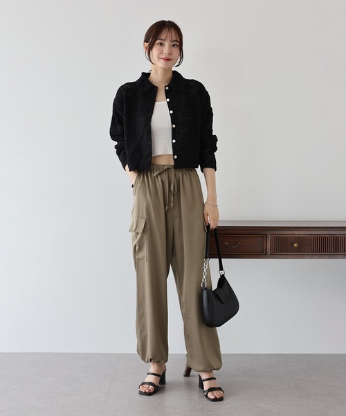 BLUEEAST（ブルーイースト）の「衿付きクロシェレースカーディガン