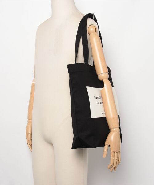 beautiful people（ビューティフルピープル）の「BP BIG NAME TOTE SDGS（トートバッグ・レディース・ブラック/ホワイト系その他・ONE SIZE）」の6枚目の写真