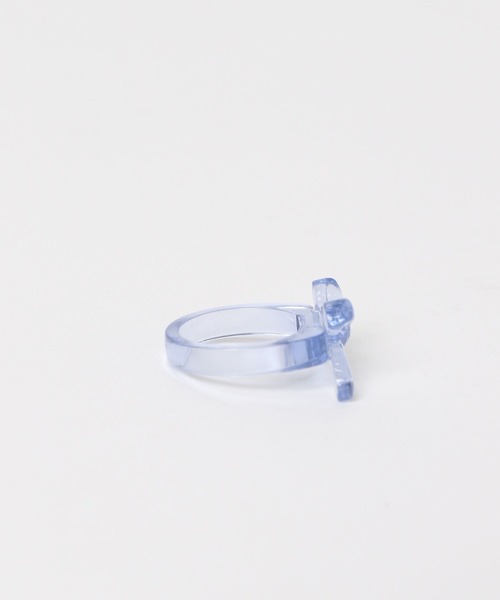 tiny tiny（ティニーティニー）の「クリアモチーフリング2[tiny tiny(ティニーティニー)]（リング・レディース・ホワイト/ブルー・0）」の7枚目の写真
