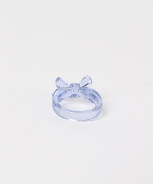 tiny tiny（ティニーティニー）の「クリアモチーフリング2[tiny tiny(ティニーティニー)]（リング・レディース・ホワイト/ブルー・0）」の6枚目の写真