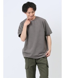 TAKA-Q | タカキューメンズ/TAKA-Q:MEN ふくれジャガード クルーネック半袖Tシャツ(Tシャツ/カットソー)