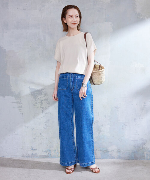美品】SLOBE IENA アイスコットンフレンチスリーブプルオーバー