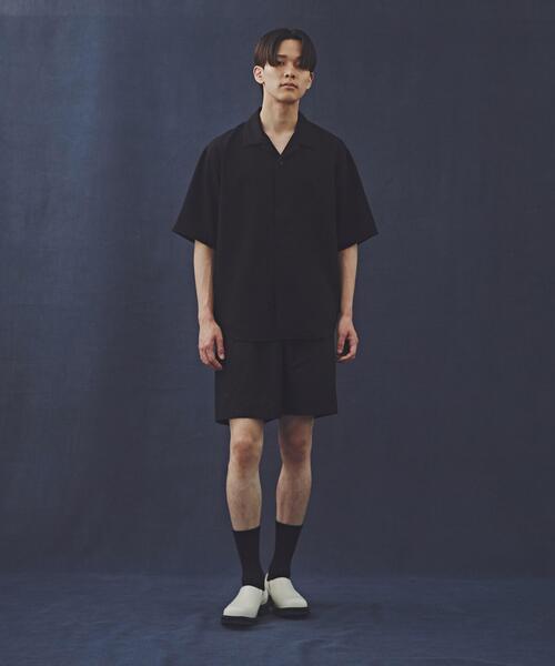 NANO universe（ナノユニバース）の「「Commonuse」TRツイルオープンカラーシャツ（シャツ/ブラウス・メンズ・ブラック/チャコール・L/M）」の18枚目の写真