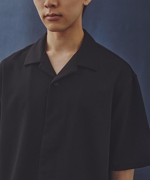 NANO universe（ナノユニバース）の「「Commonuse」TRツイルオープンカラーシャツ（シャツ/ブラウス・メンズ・ブラック/チャコール・L/M）」の17枚目の写真