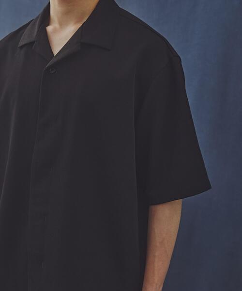 NANO universe（ナノユニバース）の「「Commonuse」TRツイルオープンカラーシャツ（シャツ/ブラウス・メンズ・ブラック/チャコール・L/M）」の16枚目の写真