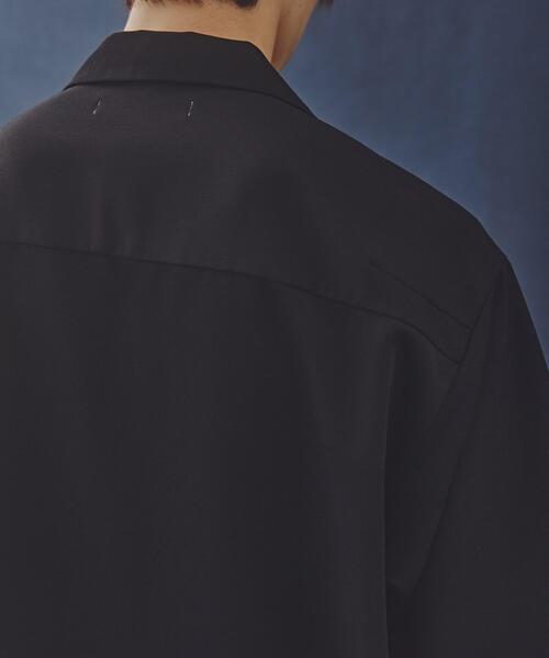 NANO universe（ナノユニバース）の「「Commonuse」TRツイルオープンカラーシャツ（シャツ/ブラウス・メンズ・ブラック/チャコール・L/M）」の15枚目の写真