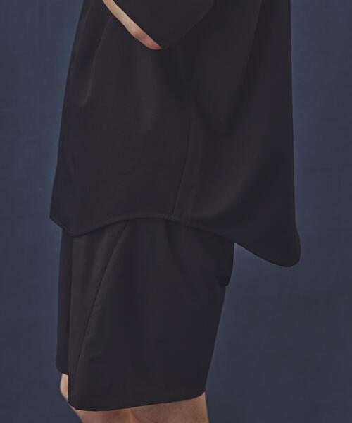 NANO universe（ナノユニバース）の「「Commonuse」TRツイルオープンカラーシャツ（シャツ/ブラウス・メンズ・ブラック/チャコール・L/M）」の14枚目の写真