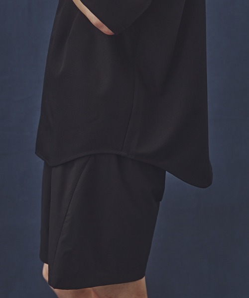 NANO universe（ナノユニバース）の「「Commonuse」TRツイルオープンカラーシャツ（シャツ/ブラウス・メンズ・ブラック/チャコール・L/M）」の11枚目の写真