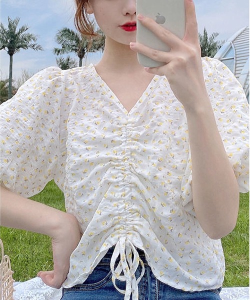 SALE50%off5800⇒2900【お袖フラワーブラウス】ブラウス