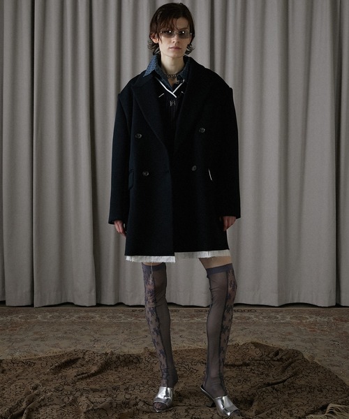 PRANK PROJECT（プランクプロジェクト）の「フラワーモチーフレースニーハイソックス / Flower Motif Lace Knee High Socks（ソックス/靴下・レディース・グレー/ブラック/ホワイト・FREE）」の9枚目の写真