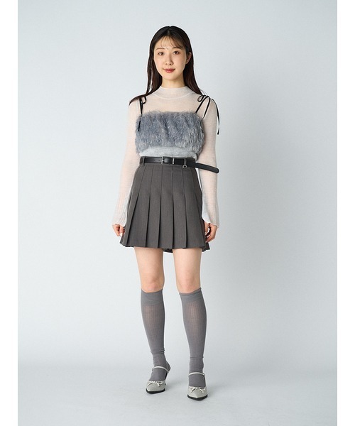 LILY BROWN(リリーブラウン)の「ファーライク2WAYビスチェ(ベスト・レディース・グレー/ブルー/アイボリー・FREE)」の15枚目の写真