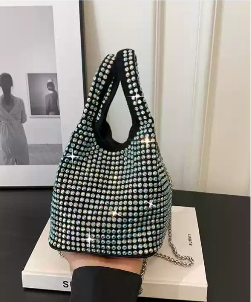 FREE STYLISTS（フリー スタイリスト）の「Y2K ビジューミニバッグ キラキラバッグ バケットバッグ キラキラ ビジュー ハンドバッグ 2WAY（ハンドバッグ・レディース・ブラック/グレー/ブラック系その他・FREE）」の18枚目の写真