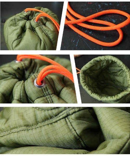 WAIPER.inc（ワイパーインク）の「WAIPER.inc 実物 米軍 M-65 フィールドジャケット用ライナー リメイク エフェクツバッグ 日本製（ショルダーバッグ・メンズ・オリーブ・ONE SIZE）」の2枚目の写真