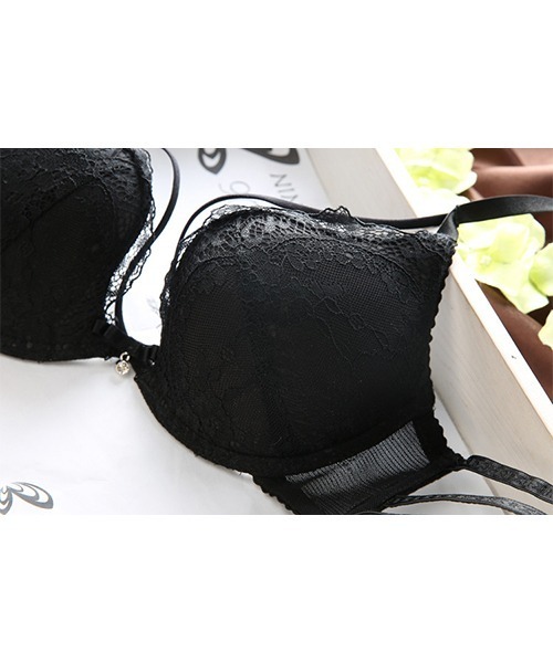 デザインストラップ レースブラショーツセット culu360（ブラ&ショーツ