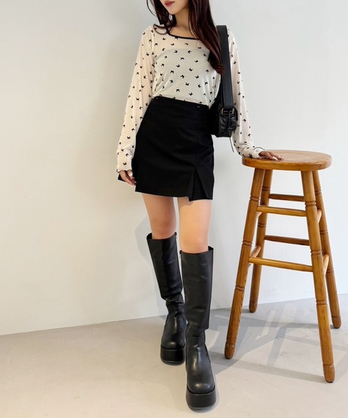 one after another NICE CLAUP（ワンアフターアナザーナイスクラップ）の「シアーアソートトップス（Tシャツ/カットソー・レディース・ブラウン系その他/アイボリー系/ホワイト/ブラック系・FREE）」の11枚目の写真