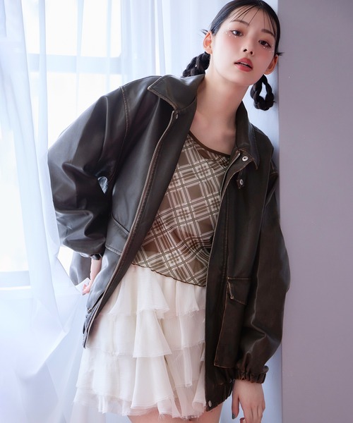 one after another NICE CLAUP（ワンアフターアナザーナイスクラップ）の「シアーアソートトップス（Tシャツ/カットソー・レディース・ブラウン系その他/アイボリー系/ホワイト/ブラック系・FREE）」の16枚目の写真