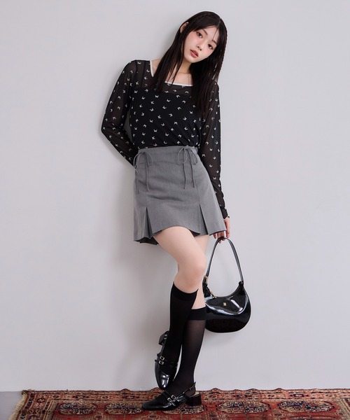 one after another NICE CLAUP（ワンアフターアナザーナイスクラップ）の「シアーアソートトップス（Tシャツ/カットソー・レディース・ブラウン系その他/アイボリー系/ホワイト/ブラック系・FREE）」の13枚目の写真