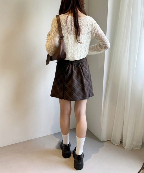 one after another NICE CLAUP（ワンアフターアナザーナイスクラップ）の「シアーアソートトップス（Tシャツ/カットソー・レディース・ブラウン系その他/アイボリー系/ホワイト/ブラック系・FREE）」の7枚目の写真