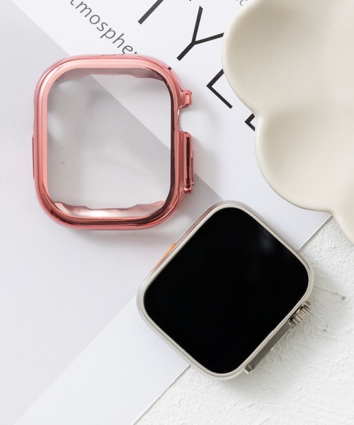 emonique(エモニーク)の「スマートウォッチケース Apple Watch ケース【49mm対応】(デジタル腕時計・レディース・ピンクゴールド/ゴールド/ネイビー/ピンク/クリア/シルバー/ブラック・49)」の4枚目の写真