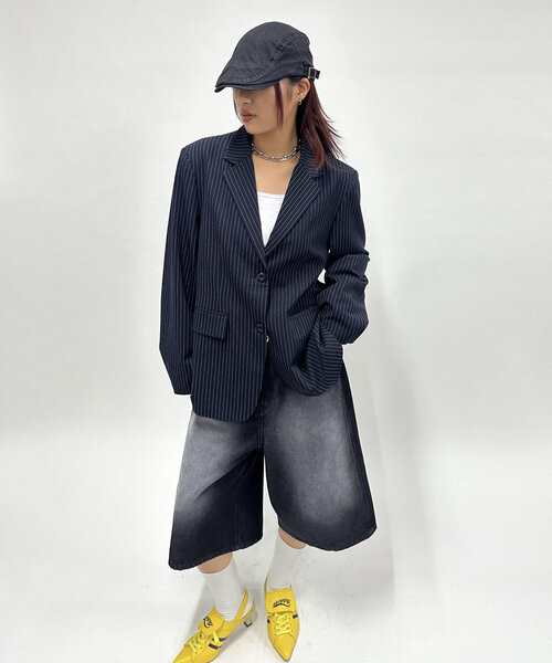 WHO'S WHO gallery（フーズフーギャラリー）の「オーサムシングルジャケット（テーラードジャケット・レディース・ブラック/ブラック系その他/グレー/ネイビー・FREE）」の17枚目の写真