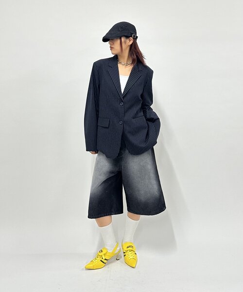 WHO'S WHO gallery（フーズフーギャラリー）の「オーサムシングルジャケット（テーラードジャケット・レディース・ブラック/ブラック系その他/グレー/ネイビー・FREE）」の15枚目の写真