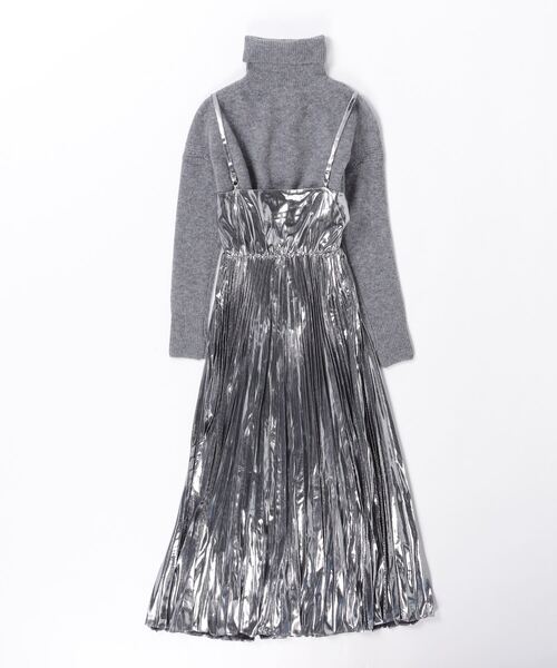 SPARK 2-IN-1 PLEATED MAXI DRESS | SPARK 2-IN-1 プリーツ マキシ ドレス・ワンピース（ワンピース）｜ALLSAINTS（オールセインツ）