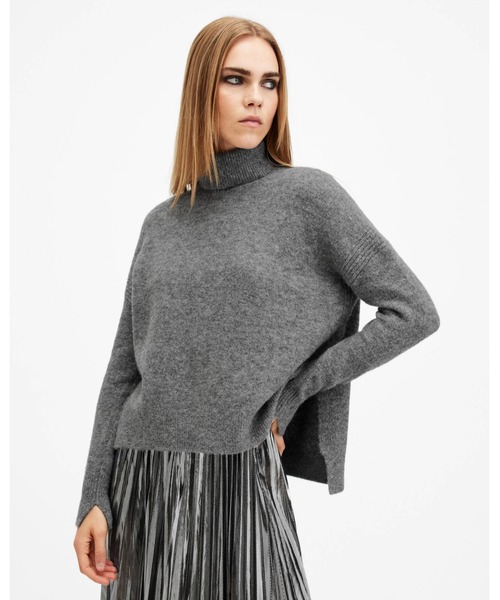 SPARK 2-IN-1 PLEATED MAXI DRESS | SPARK 2-IN-1 プリーツ マキシ ドレス・ワンピース（ワンピース）｜ALLSAINTS（オールセインツ）