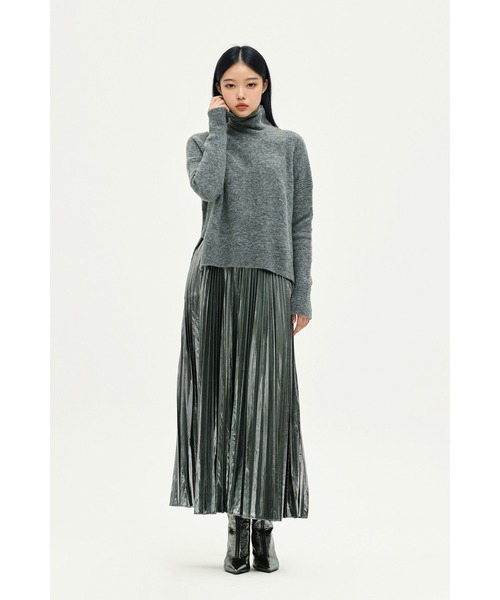 SPARK 2-IN-1 PLEATED MAXI DRESS | SPARK 2-IN-1 プリーツ マキシ ドレス・ワンピース（ワンピース）｜ALLSAINTS（オールセインツ）