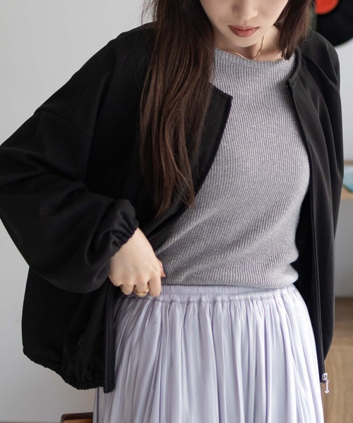Howdy Marie(ハウディ―マリー)の「Howdy Marie ラメリブ カットソー デイリー使いにおすすめ(Tシャツ/カットソー・レディース・ピンク/アイボリー/チャコールグレー・M/L)」の18枚目の写真