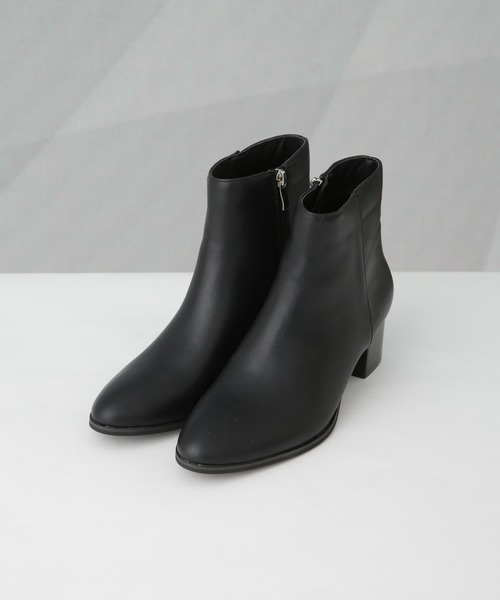 NANO universe（ナノユニバース）の「ショートヒールブーツ（ブーツ・レディース・ベージュ/ブラック・38/36/37）」の7枚目の写真