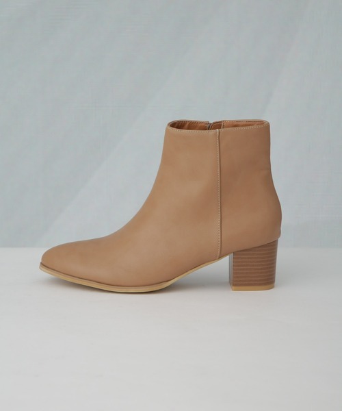 NANO universe（ナノユニバース）の「ショートヒールブーツ（ブーツ・レディース・ベージュ/ブラック・38/36/37）」の4枚目の写真