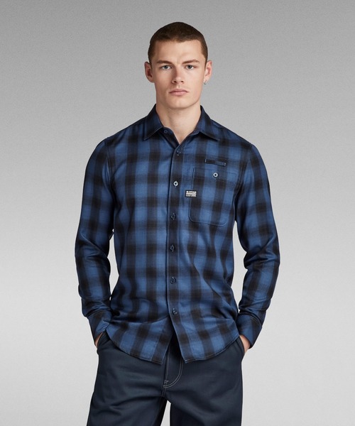 G-STAR(ジースター)の「BRISTUM 2.0 SLIM SHIRT/ミリタリーディテールチェックシャツ(シャツ/ブラウス・メンズ・チェック・SMALL/X-LARGE/MEDIUM/LARGE)」の6枚目の写真