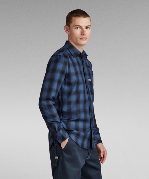 G-STAR(ジースター)の「BRISTUM 2.0 SLIM SHIRT/ミリタリーディテールチェックシャツ(シャツ/ブラウス・メンズ・チェック・SMALL/X-LARGE/MEDIUM/LARGE)」の4枚目の写真