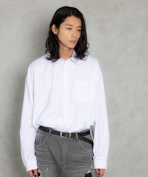 【ADAMPATEK/アダムパテック】ap embroidery looose shirt / 刺繍入りルーズベーシックシャツ