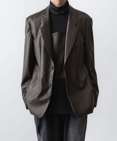 セール】シンセティックレザー 2B JKT / SYNTHETIC LEATHER 2B JKT