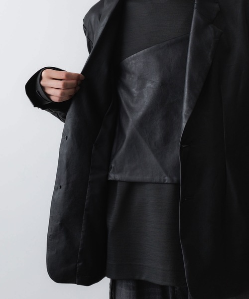VEIN (ヴェイン)の「シンセティックレザー 2B JKT / SYNTHETIC LEATHER 2B JKT(テーラードジャケット・メンズ・ブラック/ブラウン・1/2/3)」の15枚目の写真
