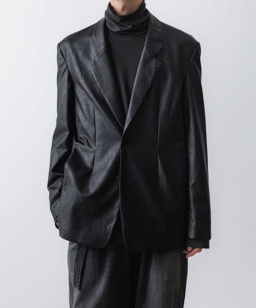 VEIN (ヴェイン)の「シンセティックレザー 2B JKT / SYNTHETIC LEATHER 2B JKT(テーラードジャケット・メンズ・ブラック/ブラウン・1/2/3)」の16枚目の写真