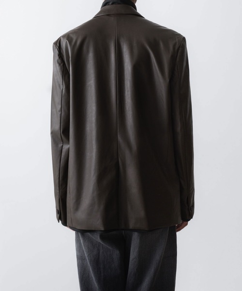 【美品】VEIN 2B テーラード ジャケット　ブラック セール】シンセティックレザー 2B JKT / SYNTHETIC LEATHER 2B JKT