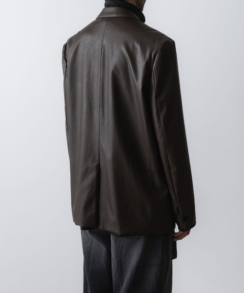VEIN (ヴェイン)の「シンセティックレザー 2B JKT / SYNTHETIC LEATHER 2B JKT(テーラードジャケット・メンズ・ブラック/ブラウン・1/2/3)」の12枚目の写真